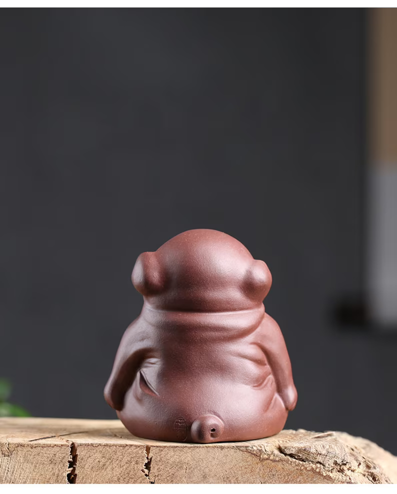 Embersceramic Purple Clay Tea Pet Cute Dog with Gifts Box
