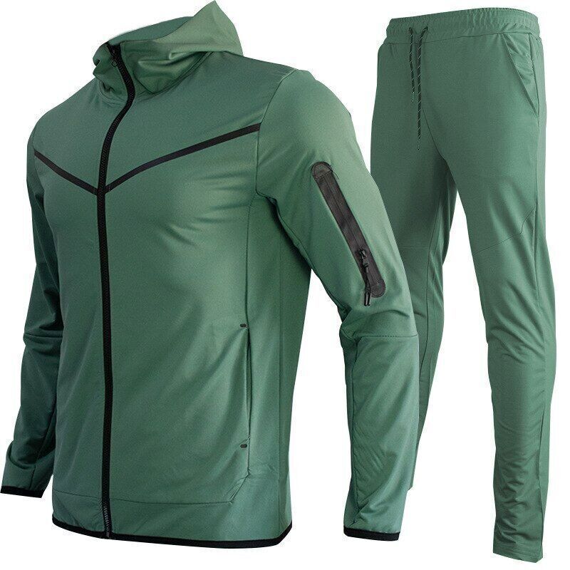 Hoodies Sweatpants 2Pieces Set Men Tracksuit Tops Joggers Pants Set Mens Suit