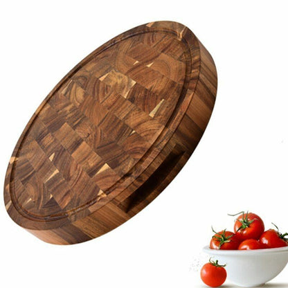 Cutting Boards End Grain Butcher Meat Chopping Block Acacia Wood 27.9x27.9x5.5cm