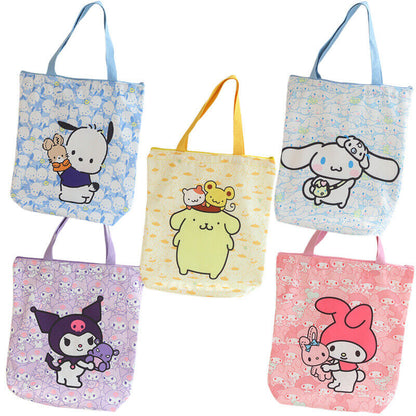 Cute My Melody Kuromi Cinnamoroll Hello Kitty Handbag Tote Canvas Storage Bag