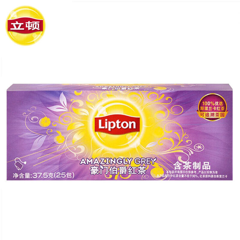 Lipton Natural Black Tea Ready-To-Go Bags Serve Hot or Cold, 37.5g *25 bag/box