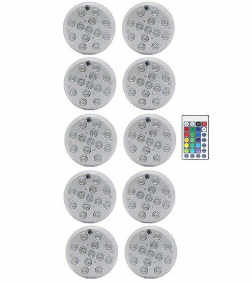 Swimming Pool Light 13 LED RGB Submersible Magnet Suction Cup Underwater Night