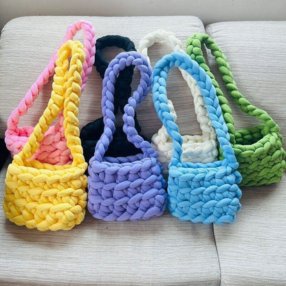 Shoulder Handbag Women Handmade Crochet Bags Girls Rope Crossbody Bags