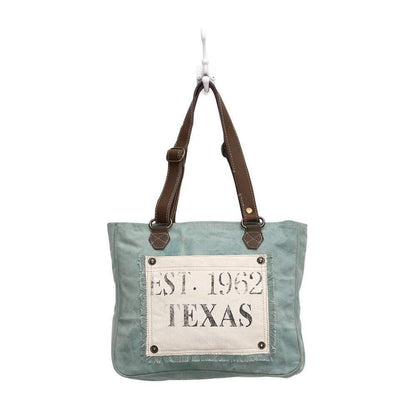 Myra Bag female Turquoise Texas Upcycled Canvas Hand One Size,