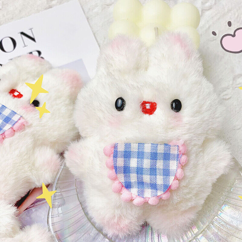 Cute Plush Rabbit Doll Soft Stuffed Cartoon Toys DIY Keychain Bag Charms Pendant