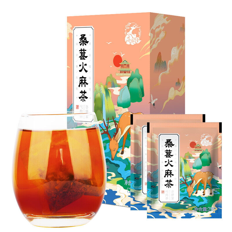 sangshen huomaren tea natural healthy berbal tea 亦舒堂桑葚火麻仁茶决明子葛根桑叶玉米须甘草草本茶益肠茶润通茶