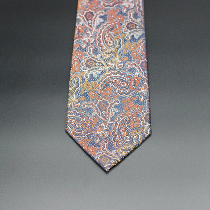 Men Necktie 2Pcs Jacquard Woven Paisley Tie Handkerchief Business Party Wear 7cm