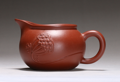 Yixing purple sand Dahongpao fair cup lotus leaf tea leakage tea set