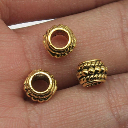 Antique Style Spacer Beads - Round Bead Bracelet Charms DIY Jewelry Making 20Pcs