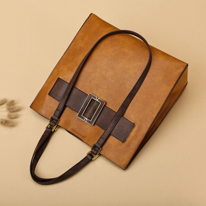Women's Lady Casual PU Leather Messenger Satchel Shoulder Cross body Bag Handbag
