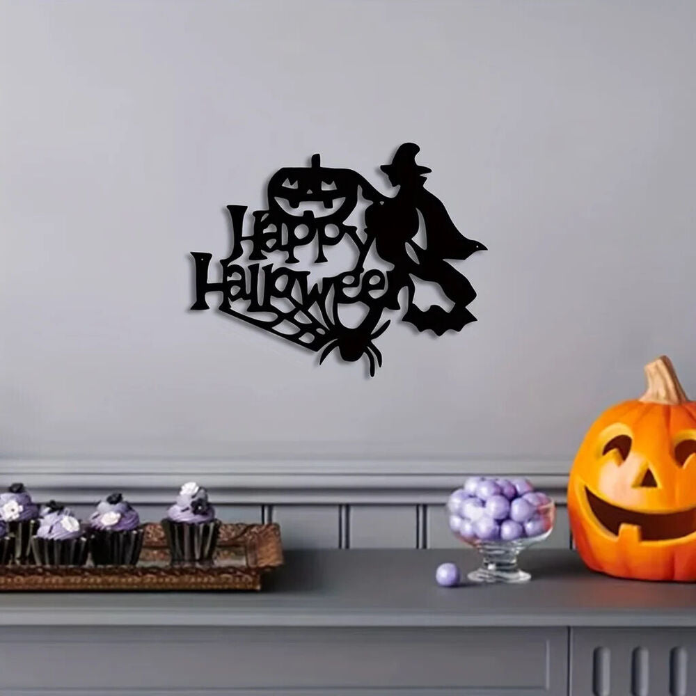 1pc Halloween Theme Decor, Witch Wall Art Decorations, Indoor Livingroom Classic