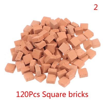 Simulation Brick 50-120Pcs Clay DIY Building Scenery Dollhouse Mini Landscape