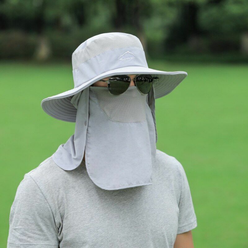 Fishing Hat Cap UPF 50+Sun Protection Neck Flap Outdoor Sport Camping Unisex 1PC