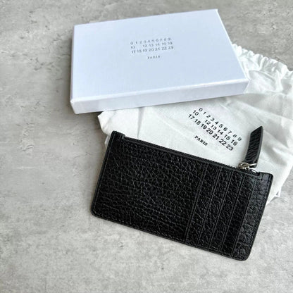 Head Layer Cowhide Card Bag Wallet Men's Women's Black Money Clip Money Bag