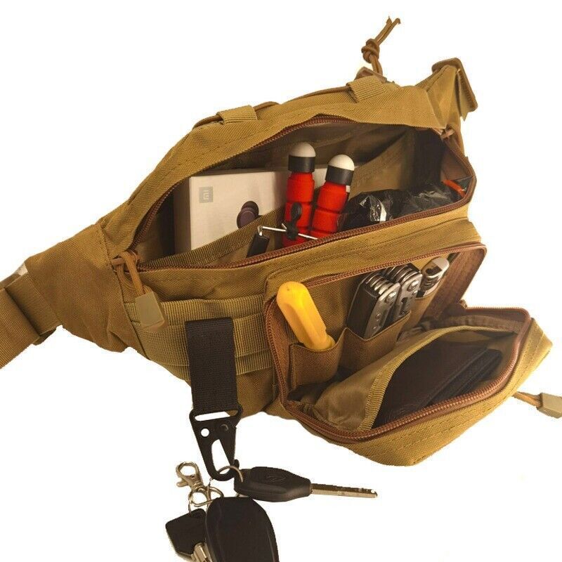 Tactical Men Waist Pack Nylon Hiking Pocket Pouch Outdoor Sport Army Belt Bag