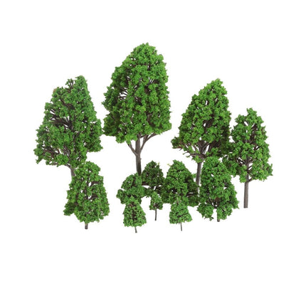 Model Tree 12Pcs Assorted Scale 1:50 Train Park Railway Scenery Garden Toy Decor