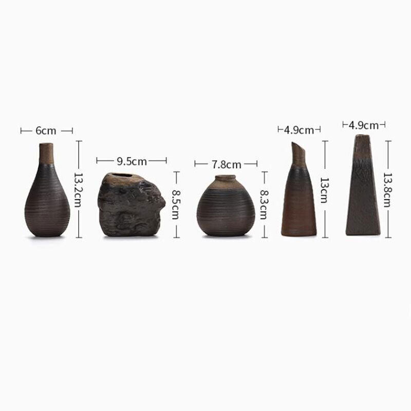 Creative Handmade Antique Ceramic Vases Zen Chinese Retro Tea Table Vase Decor