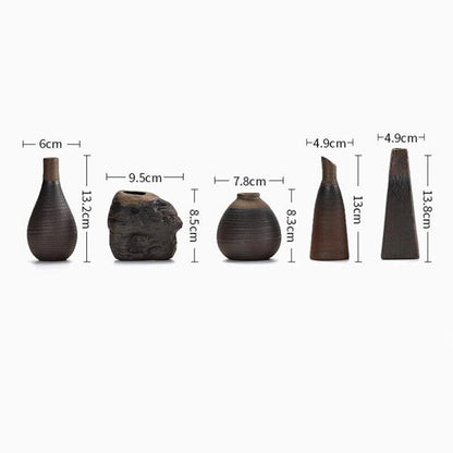 Creative Handmade Antique Ceramic Vases Zen Chinese Retro Tea Table Vase Decor