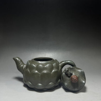 vintage chinese yixing purple clay teapot zisha ceremony carving Collectible art