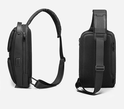 Charging Port Water Resistant Chest Pack Sling Bag Crossbody Backpack Business