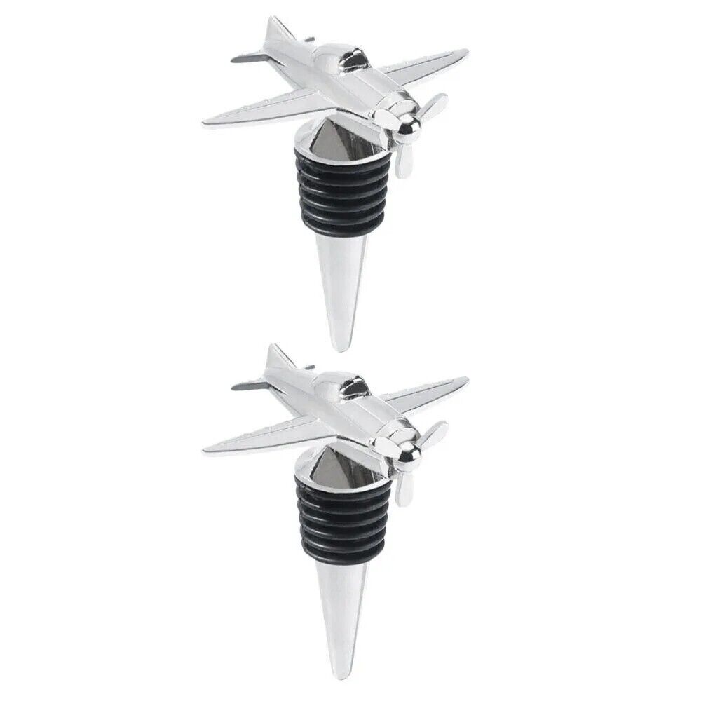 Wine Bottle Stoppers Zinc Alloy Silicone Airplane Shaped Vacuum Sealer Beer Cork