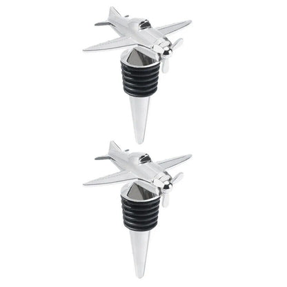 Wine Bottle Stoppers Zinc Alloy Silicone Airplane Shaped Vacuum Sealer Beer Cork