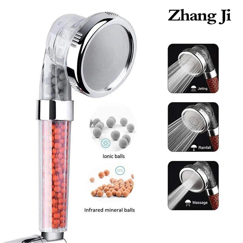 Shower Head 3 Mode High Pressure Saving Water Bath Shower Adjustable Shower Head