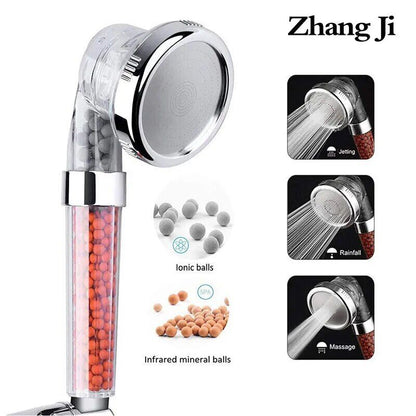 Shower Head 3 Mode High Pressure Saving Water Bath Shower Adjustable Shower Head