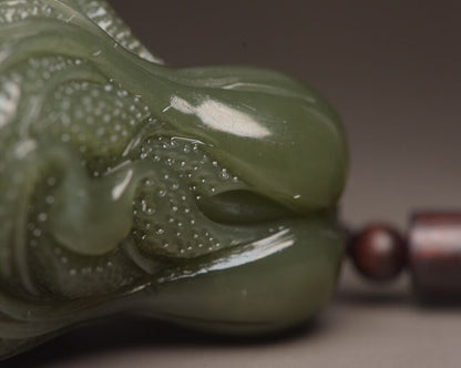 Chinese Natural Hetian Jade Carving Chinese Cabbage Exquisite Pendant Jewelry