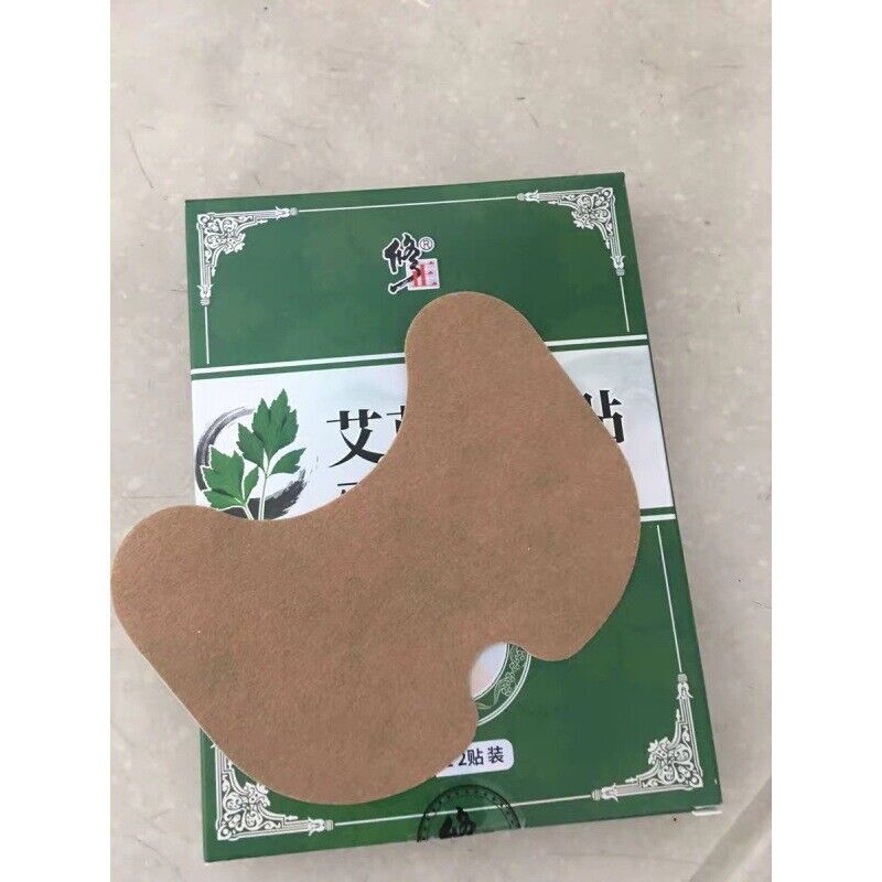 12pcs Knee Moxibustion Patch Mugwort Moxa Hot Compress Plaster Wormwood 艾灸艾草艾贴