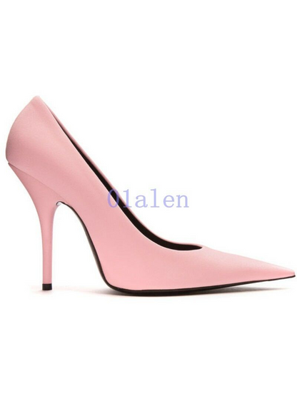 Women's High Stiletto Heel Pointed Toe Slip On Pump Wedding Party Shoes Stylish