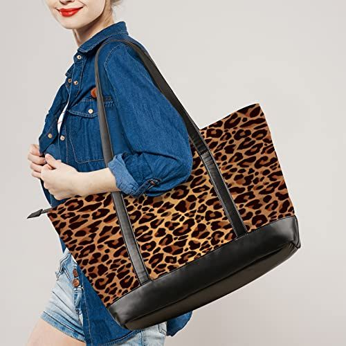 Laptop Tote Bag for Women 15.6 inch Leopard Cheetah A:cheetah Skin