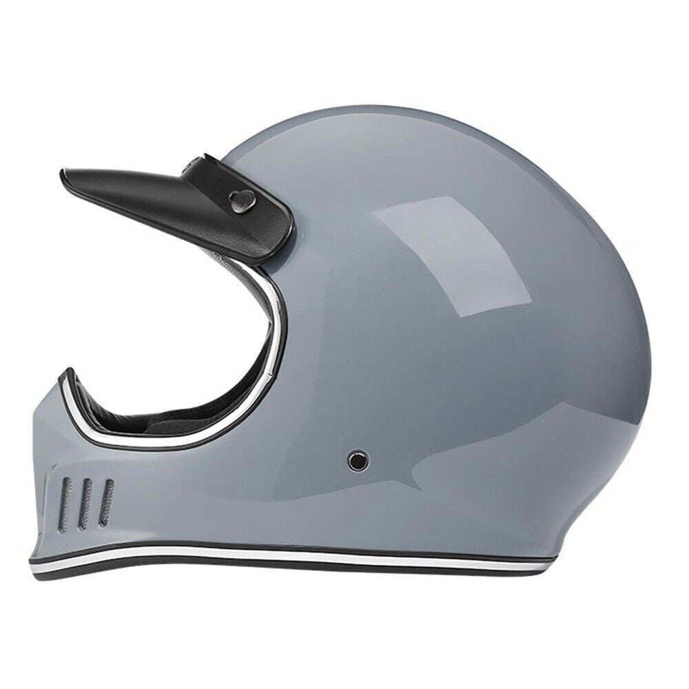 DOT Motorcycle Helmet Retro Helmets Vintage Motocross Dual Sport Off-Road ATV