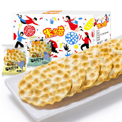米多奇石头饼整箱537g*2 Chinese Crispy Snacks Leisure Cookie Whole-grain Crackers teacake