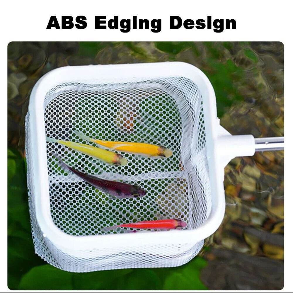 Aquarium Square Fishing Net Extendable Long Handle With Suction Cup Fishing Gear