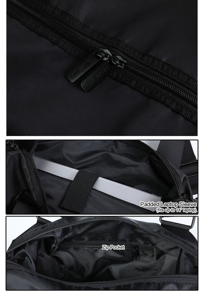Convertible Water Resistant Nylon Shoulder Crossbody Bag Sport Gym Bag Messenger