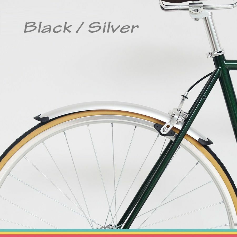 Bicycle Front Rear Fenders 700C Aluminum Plastic Retro Fixed Gear Cycling Fender