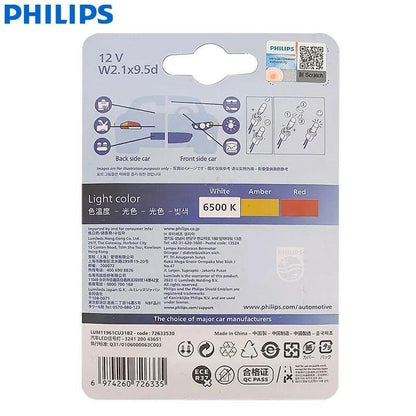 Philips Ultinon Pro3100 LED T10 W5W 6500K White LED Turn Signal Lamps