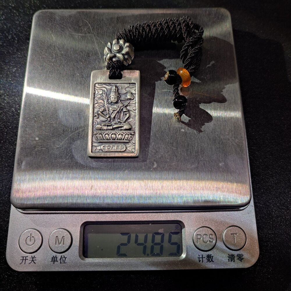 Blessing 999 Silver Pendant Lucky Bodhisattva Akashagarbha statue patron saint