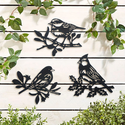 3pcs, Wall Hanging Animal Wall Decoration, Metal Statue Pendant, Silhouette