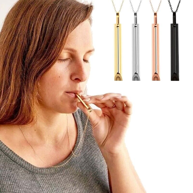 2023 Titanium Steel Necklace Jewelry Gift Pressure Anxiety Necklace Shift Breath