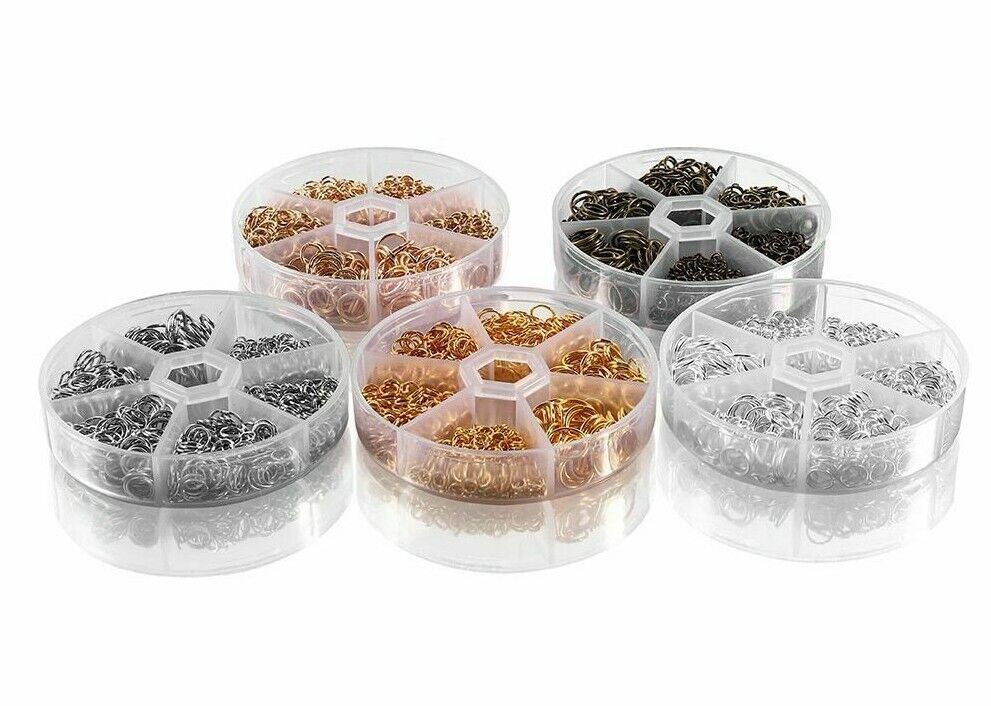 970Pcs/Set Mixed Color Open Jump Ring Split Connector Jewelry Making Kit Finding