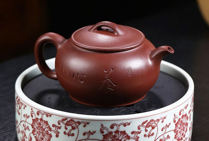 220cc chinese Yixing Handmade Zisha Purple clay Teapot MingGu Hu Tea Pot