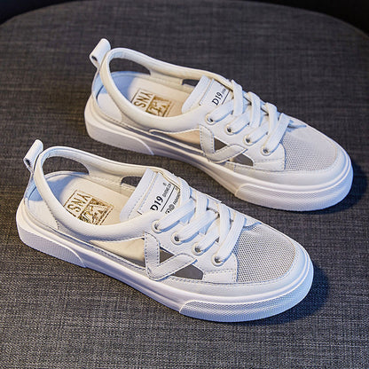 Leather Bag Head Sports Sandals Women's Outer Wear Summer White Shoes Woman