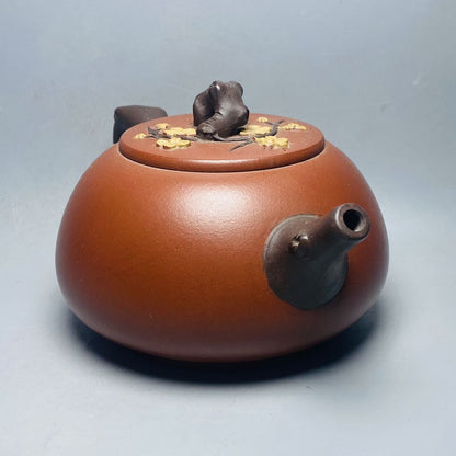 Vintage Chinese Yixing Purple Clay Teapot Zisha Ceremony Plum Blossom Tea Set