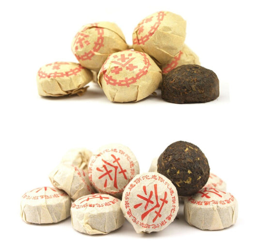 Pu Erh Tuo Cha &Tuo Cha Chrysanthemum - Pressed PuErh Nest - Slimming Detox Tea