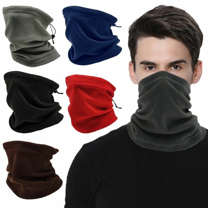 Polar Fleece Neck Buff Sport Bandana Cycling Half Face Mask Warm Scarf Neck Tube