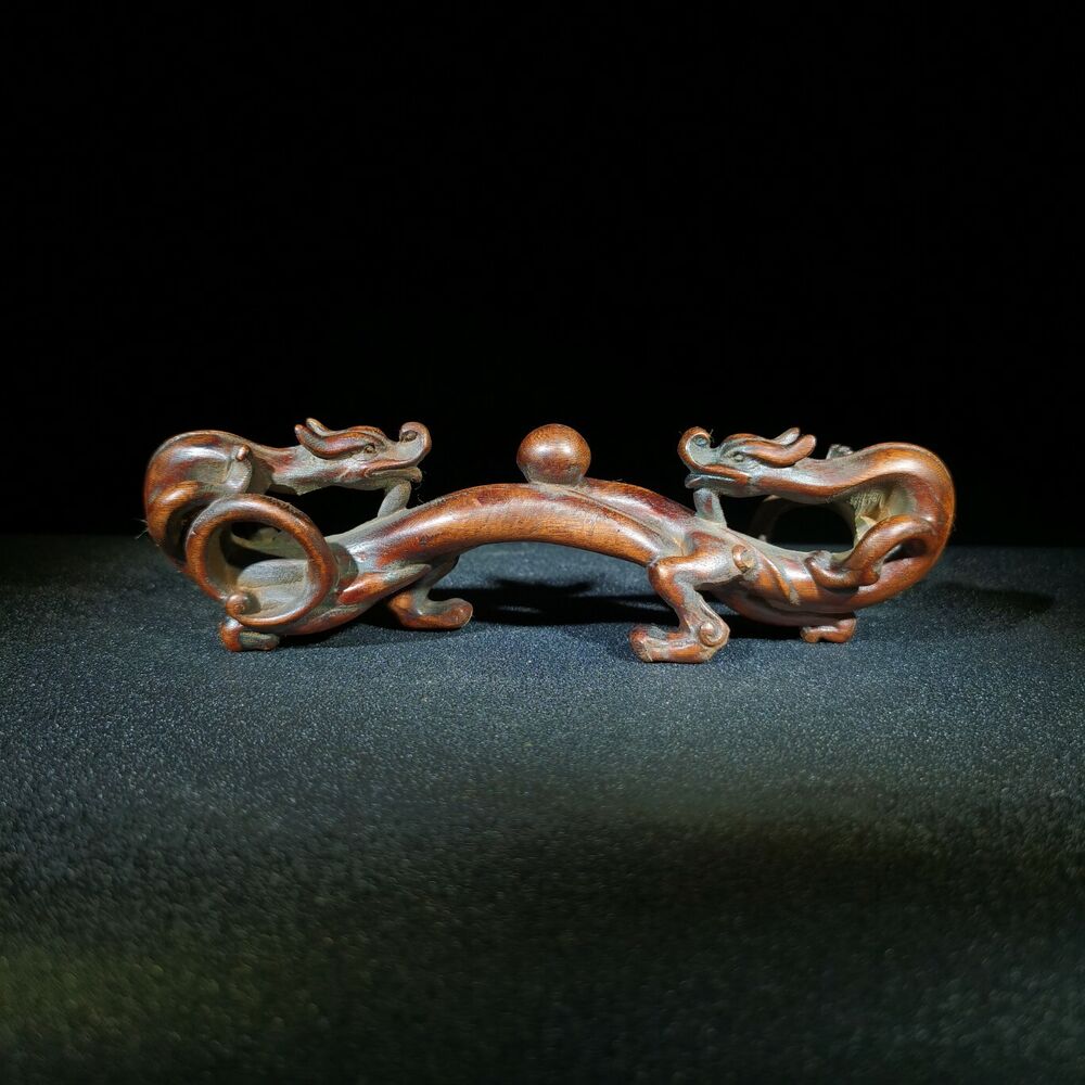 fine dragon statue antique wooden statue carvings decor penholder for desk study