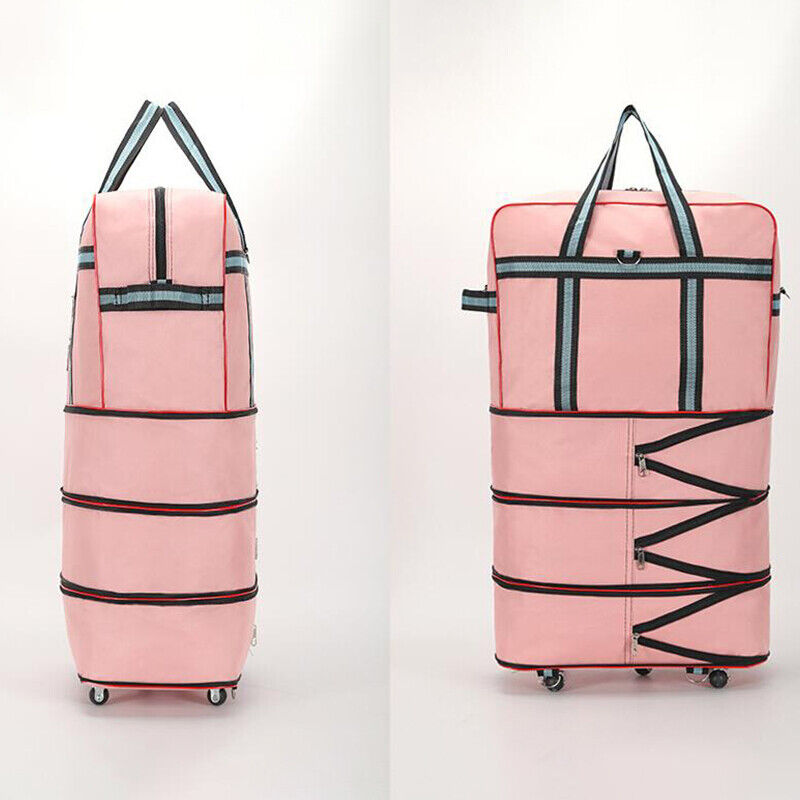 Oxford Luggage Box with Wheels Travel Bag Foldable Moving Storage Large Capacity