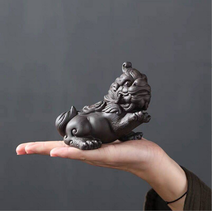 creative yixing zisha tea pet purple clay mythic animals home decoration Chinese